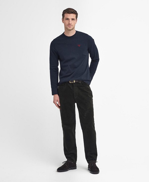 Barbour Sports Long-sleeved T-shirt Mørkeblå | BABO88253