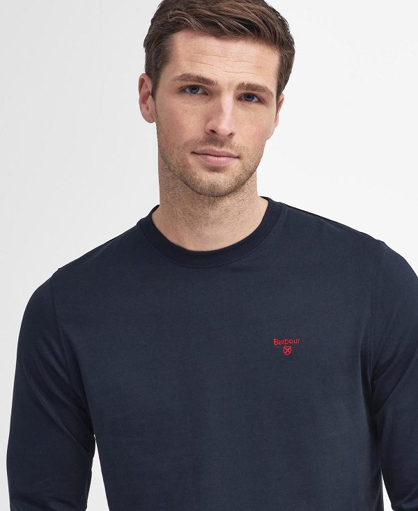 Barbour Sports Long-sleeved T-shirt Mørkeblå | BABO88253