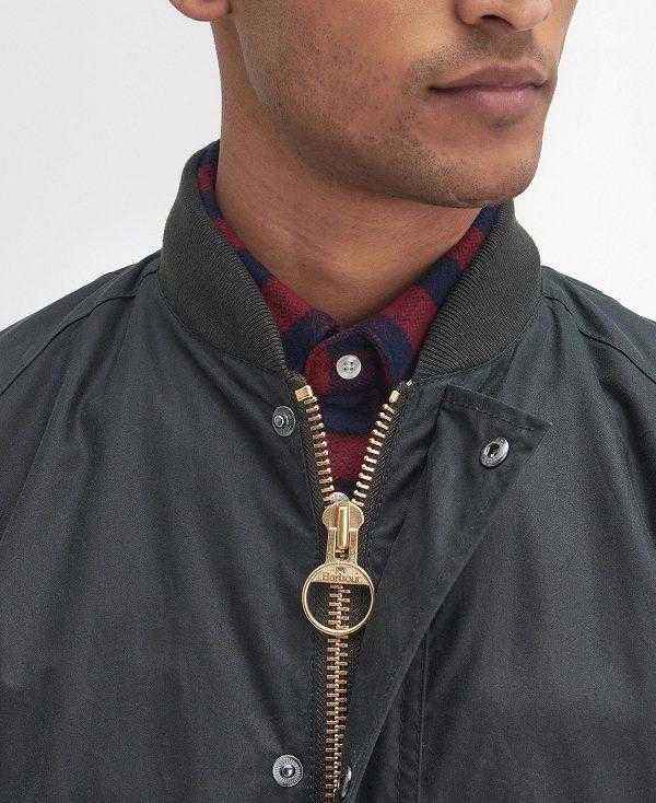 Barbour Sports Neck Ashby Waxed Jacket Sort | BABO87220