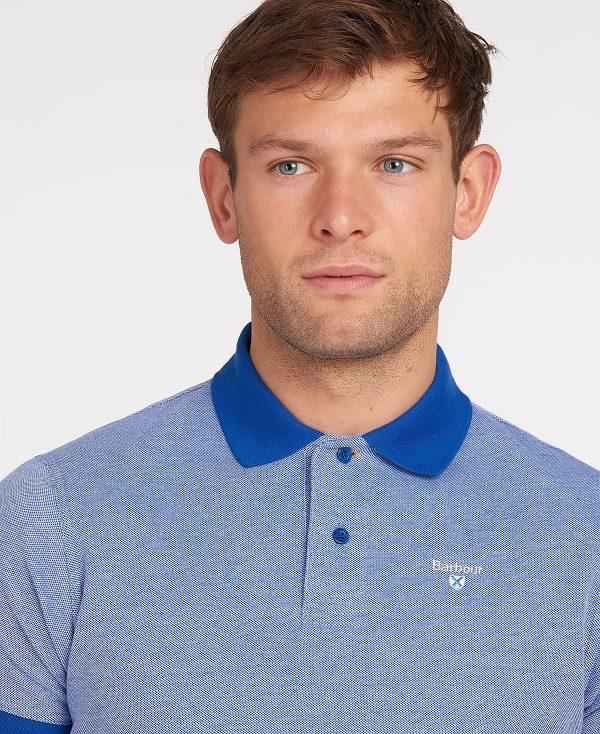 Barbour Sports Polo Mix Shirt Blå | BABO88029