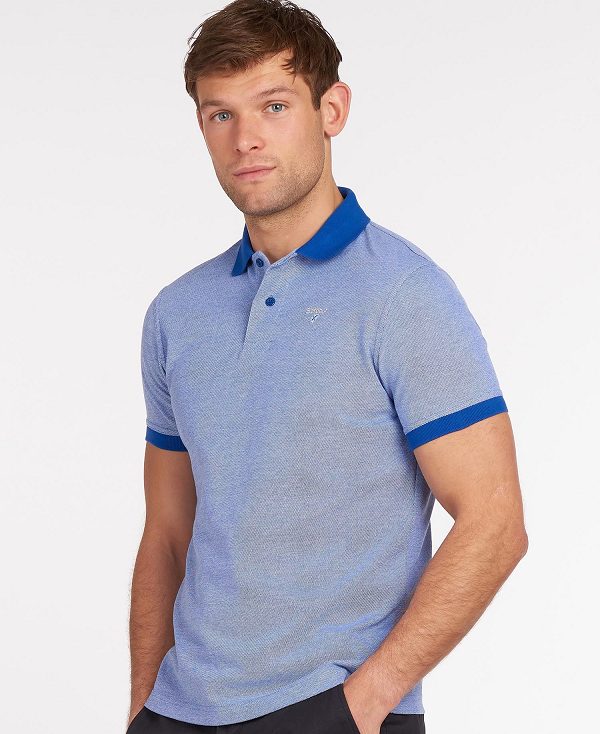 Barbour Sports Polo Mix Shirt Blå | BABO88029