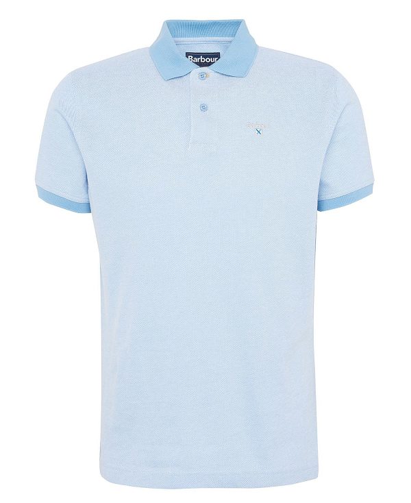 Barbour Sports Polo Mix Shirt Blå | BABO88044