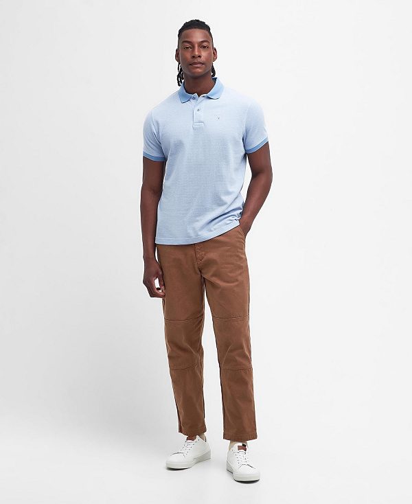 Barbour Sports Polo Mix Shirt Blå | BABO88044