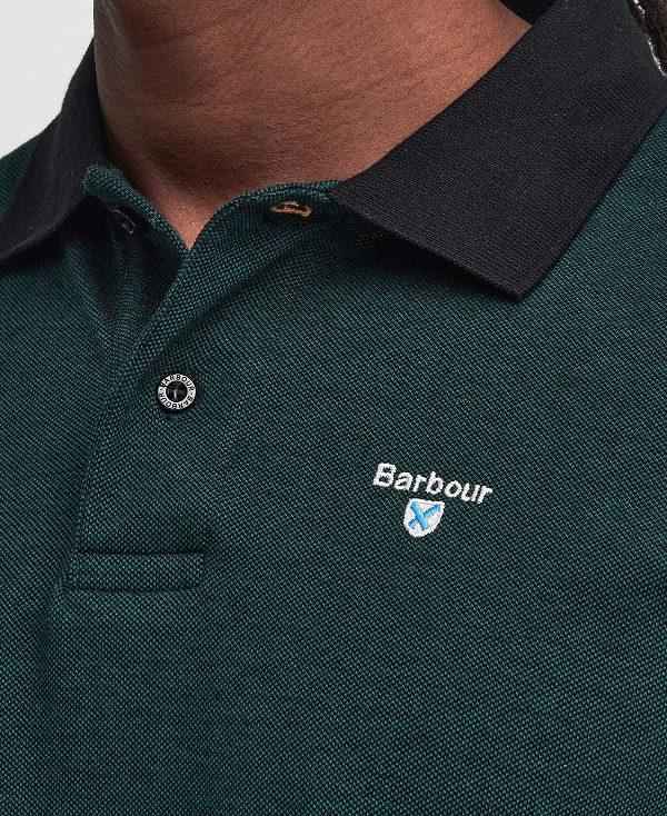 Barbour Sports Polo Mix Shirt Grøn | BABO88242