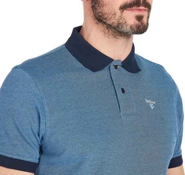 Barbour Sports Polo Mix Shirt Mørkeblå | BABO88036