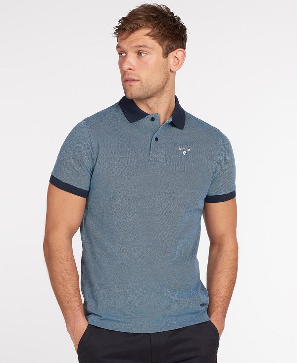 Barbour Sports Polo Mix Shirt Mørkeblå | BABO88036