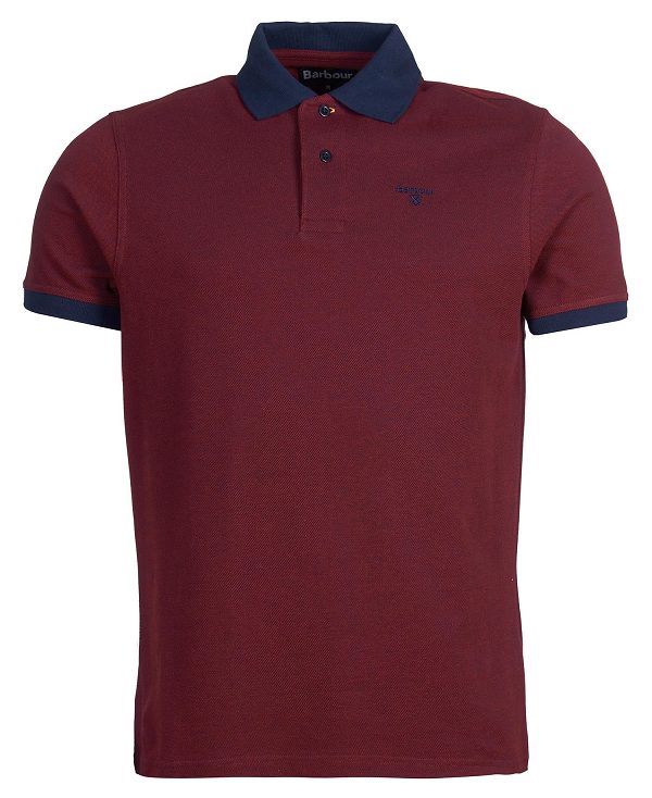 Barbour Sports Polo Mix Shirt Rød | BABO88218