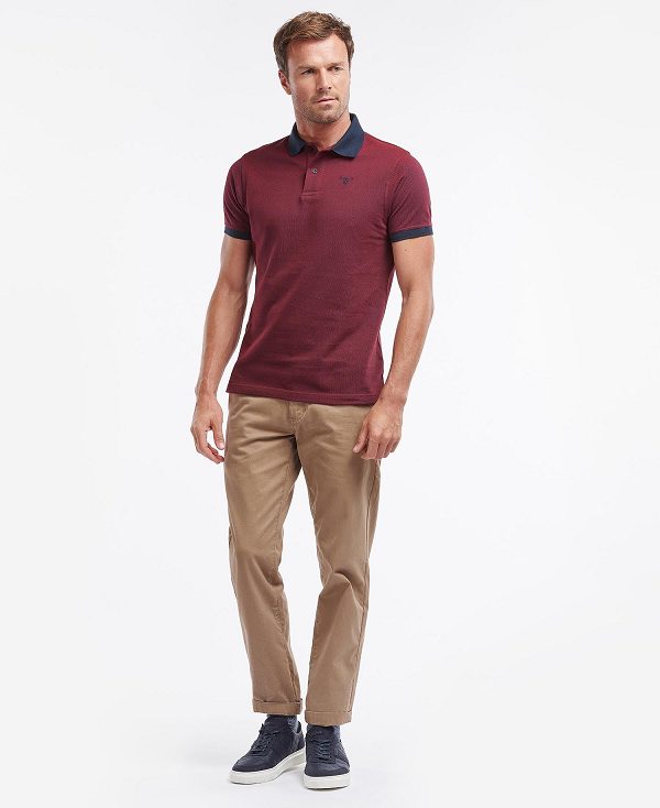 Barbour Sports Polo Mix Shirt Rød | BABO88218