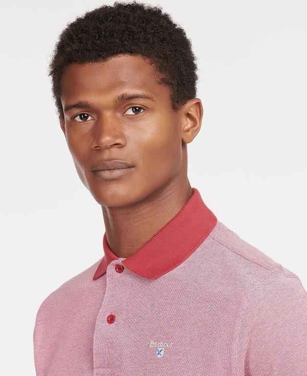 Barbour Sports Polo Mix Shirt Rød | BABO88025