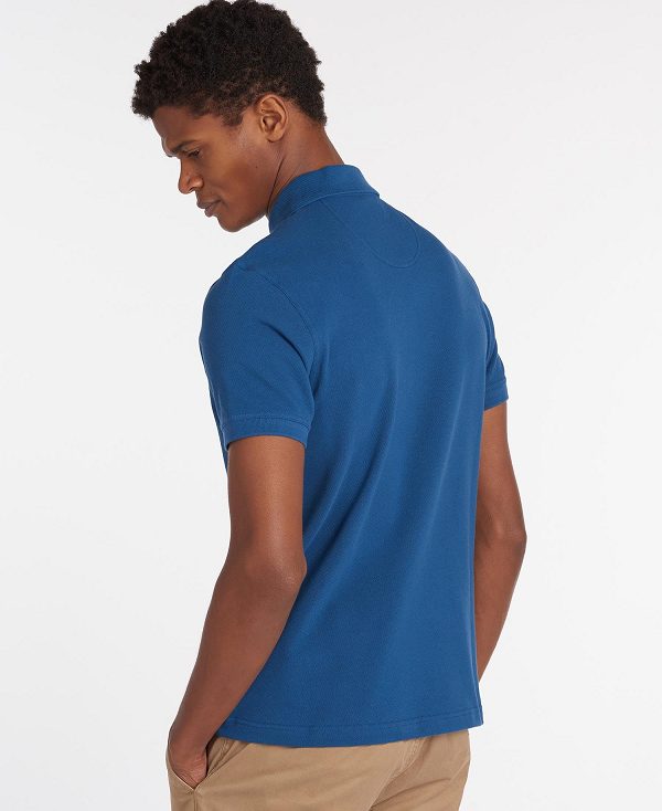 Barbour Sports Polo Shirt Blå | BABO88149