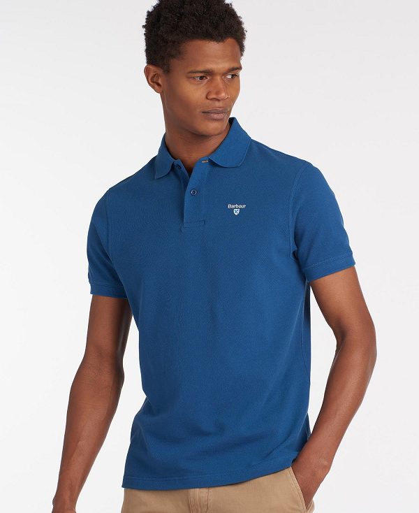 Barbour Sports Polo Shirt Blå | BABO88149