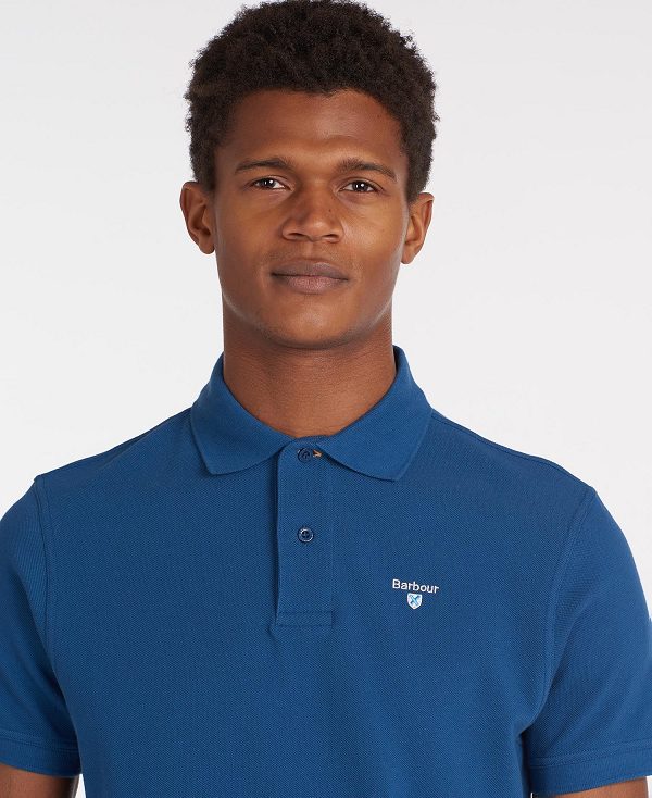 Barbour Sports Polo Shirt Blå | BABO88149