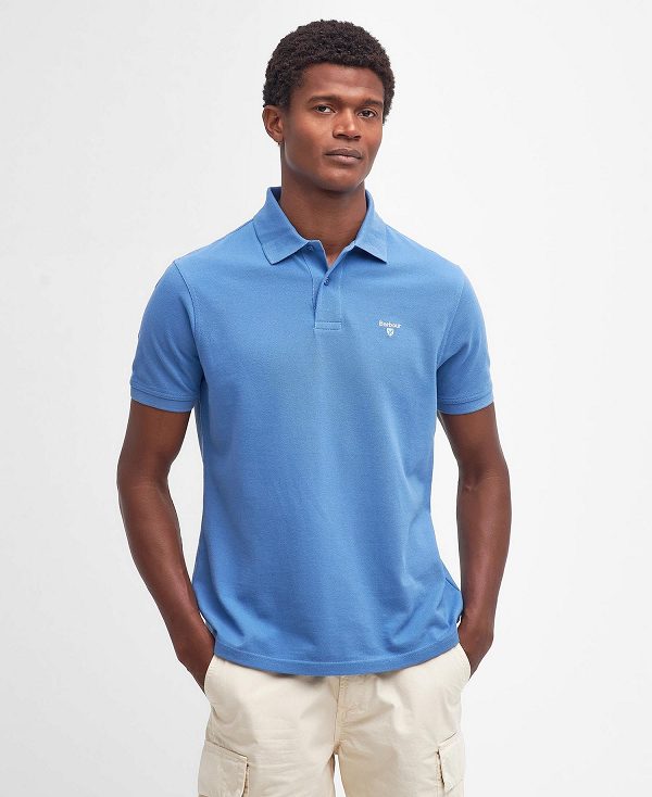 Barbour Sports Polo Shirt Blå | BABO88166