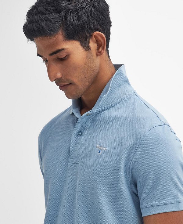 Barbour Sports Polo Shirt Blå | BABO88252