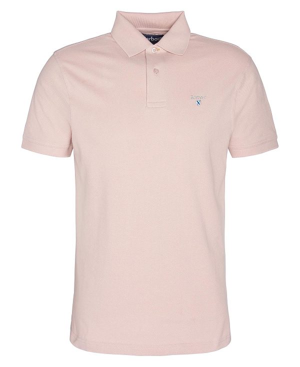 Barbour Sports Short-sleeved Polo Shirt Lyserød | BABO88177