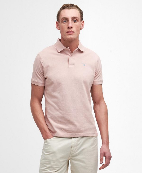 Barbour Sports Short-sleeved Polo Shirt Lyserød | BABO88177