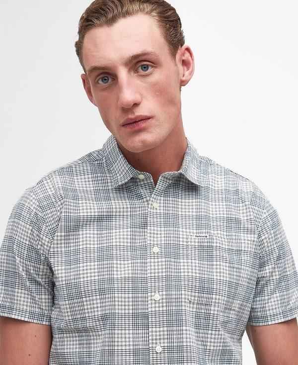 Barbour Springside Regular Short-sleeved Shirt Grå | BABO87776