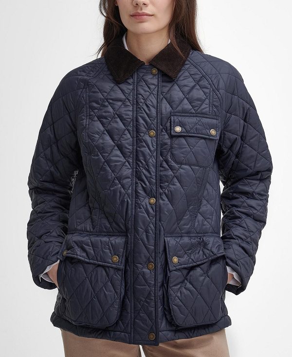 Barbour Starling Quilted Jacket Mørkeblå | BABO89339