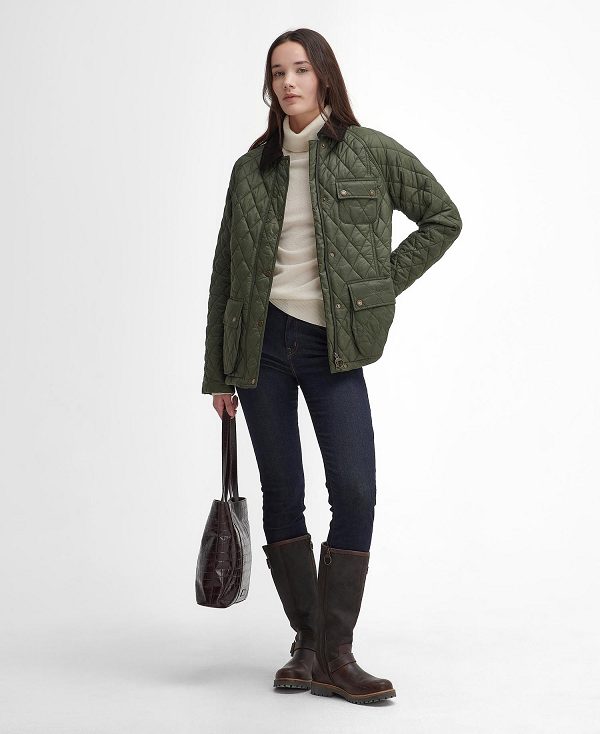 Barbour Starling Quilted Jacket Olivengrøn | BABO89334