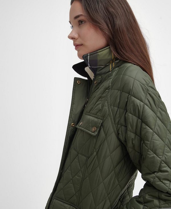 Barbour Starling Quilted Jacket Olivengrøn | BABO89334