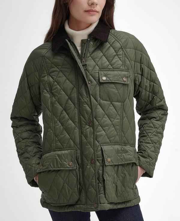 Barbour Starling Quilted Jacket Olivengrøn | BABO89334