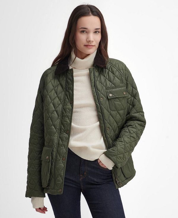 Barbour Starling Quilted Jacket Olivengrøn | BABO89334