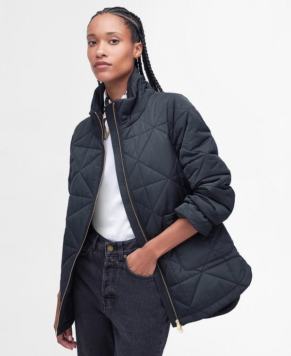 Barbour Stella Quilted Jacket Sort | BABO89270