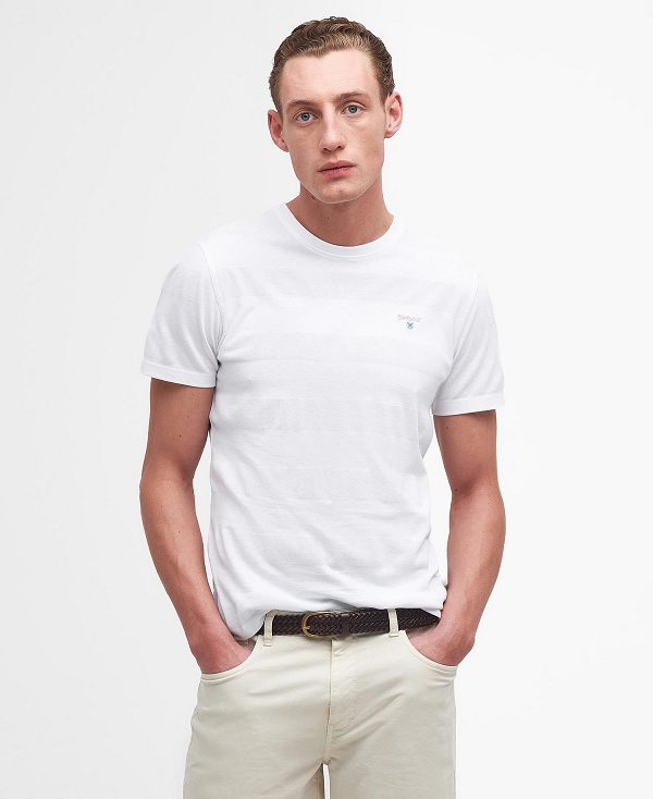 Barbour Stenton Striped T-shirt Hvide | BABO88364