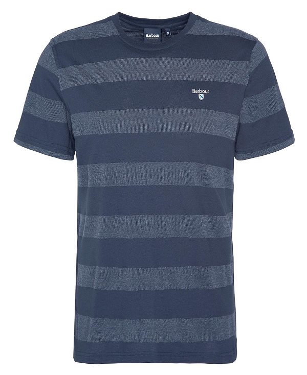 Barbour Stenton Striped T-shirt Mørkeblå | BABO88370