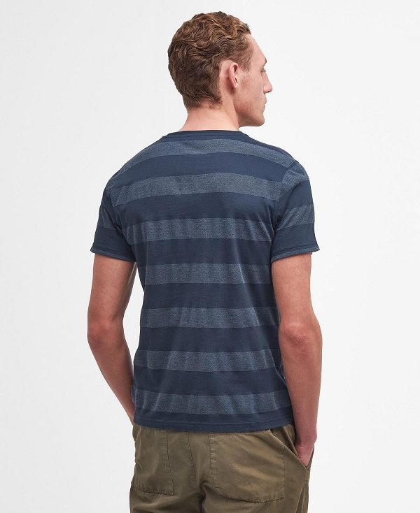 Barbour Stenton Striped T-shirt Mørkeblå | BABO88370