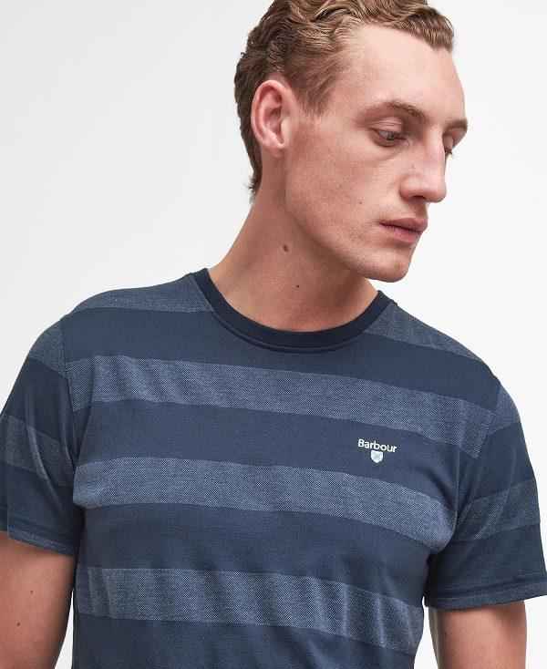 Barbour Stenton Striped T-shirt Mørkeblå | BABO88370