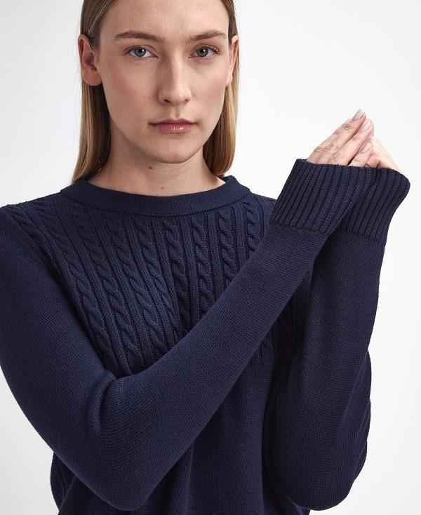 Barbour Stitch Guernsey Knitted Dress Mørkeblå | BABO89649