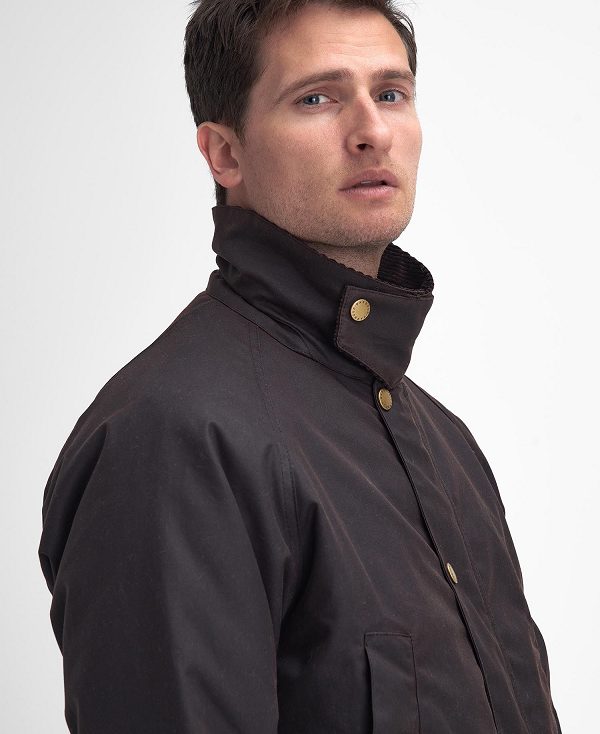 Barbour Stratford Tattersall Waxed Jacket Sort | BABO87242