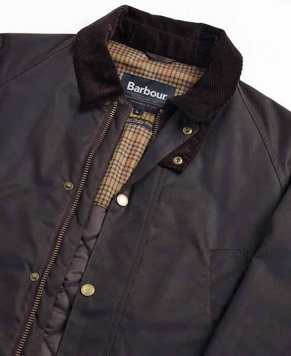 Barbour Stratford Tattersall Waxed Jacket Sort | BABO87242