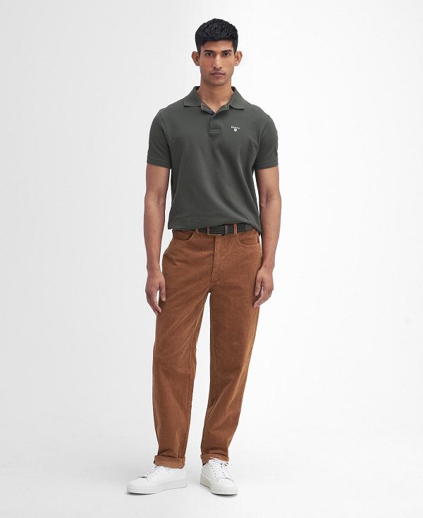 Barbour Stretch Cord Regular Trousers Gul | BABO88819