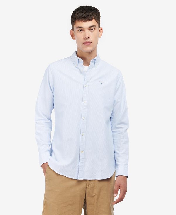 Barbour Striped Oxford Tailored Shirt Blå | BABO87644