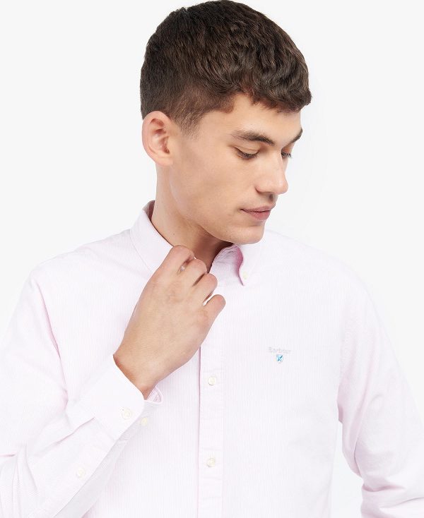 Barbour Striped Oxford Tailored Shirt Lyserød | BABO87596