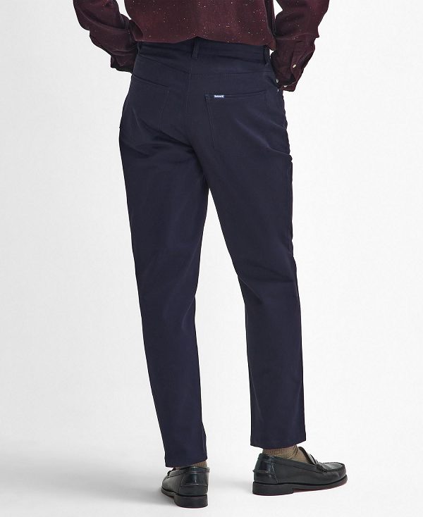 Barbour Suede Sateen Regular Trousers Mørkeblå | BABO88833