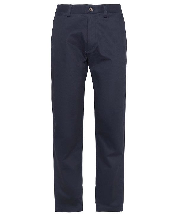 Barbour Suede Sateen Tailored Trousers Mørkeblå | BABO88804