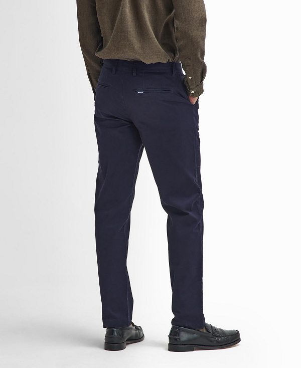 Barbour Suede Sateen Tailored Trousers Mørkeblå | BABO88804