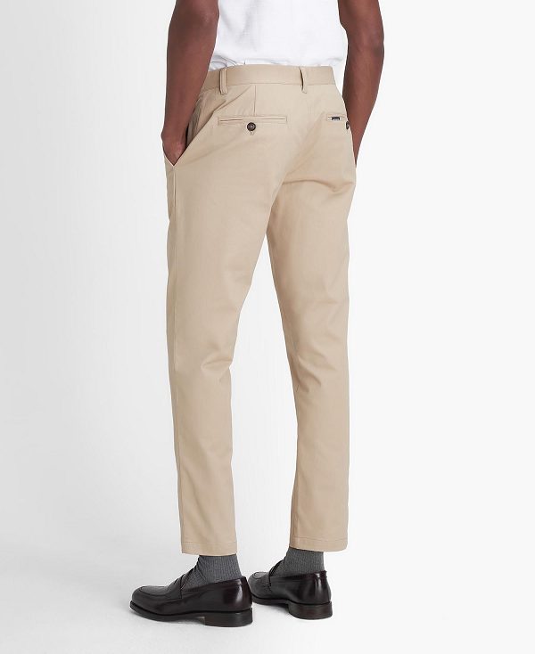 Barbour Sueded Sateen Slim Trousers Brune | BABO88818