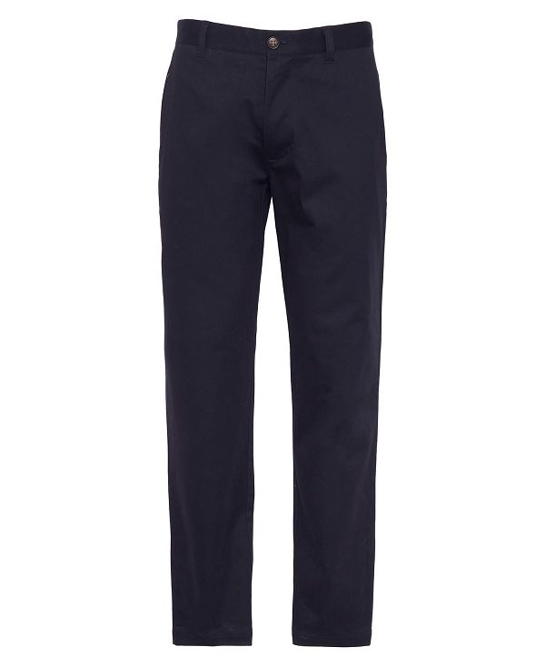 Barbour Sueded Sateen Slim Trousers Mørkeblå | BABO88824