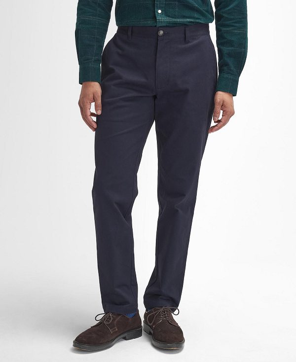 Barbour Sueded Sateen Slim Trousers Mørkeblå | BABO88824