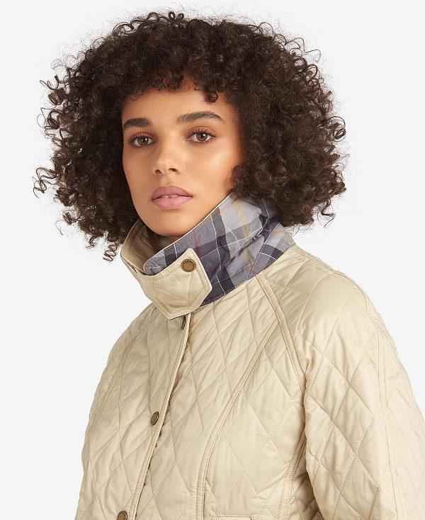 Barbour Summer Beadnell Quilted Jacket Beige | BABO89249