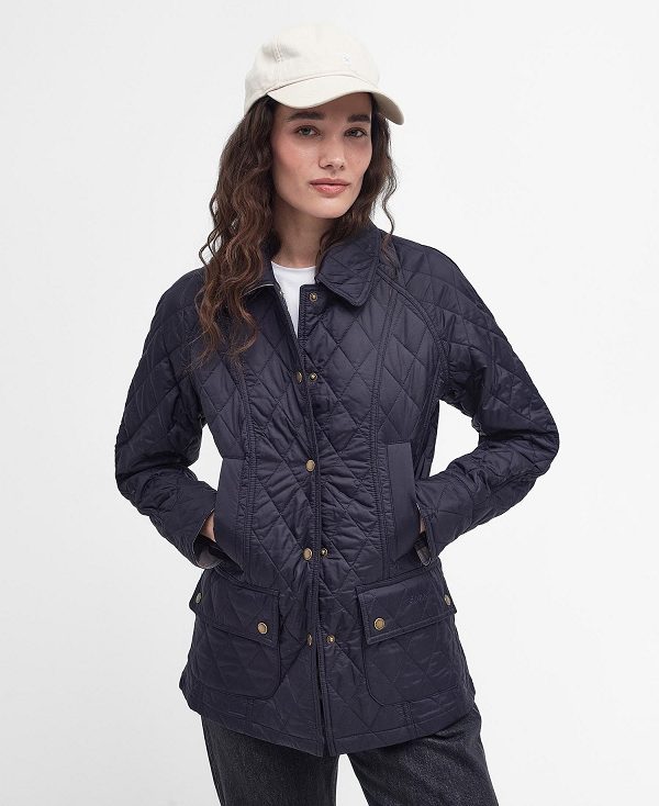 Barbour Summer Beadnell Quilted Jacket Mørkeblå | BABO89303