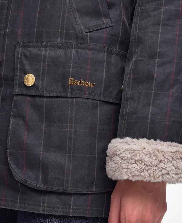 Barbour Swainby Waxed Jacket Mørkeblå | BABO89190