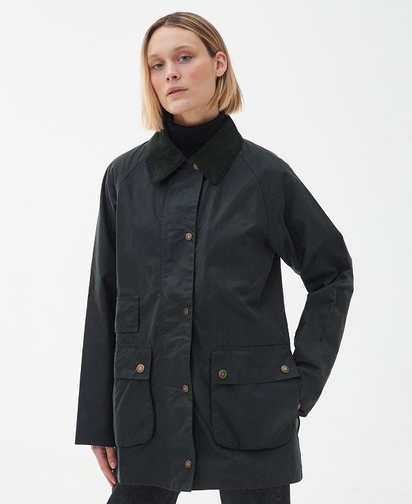 Barbour Tain Wax Jacket Sort | BABO89201