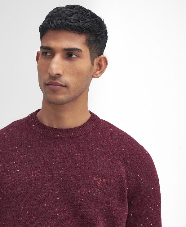 Barbour Tainsbury Crew Neck Jumper Bordeaux | BABO88642