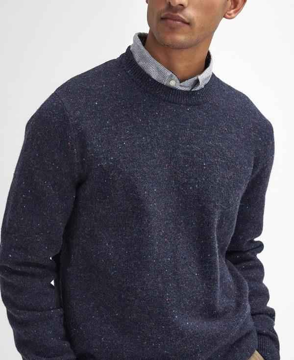 Barbour Tainsbury Crew Neck Jumper Mørkeblå | BABO88634