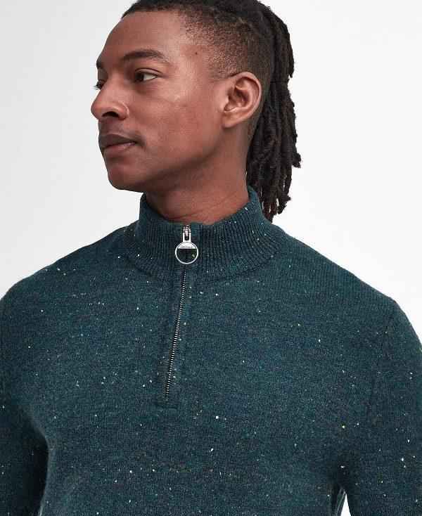 Barbour Tainsbury Half-zip Jumper Grøn | BABO88633